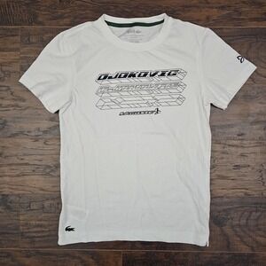 Lacoste Novak Djokovic Tennis Top Mens Small White‎ Shirt